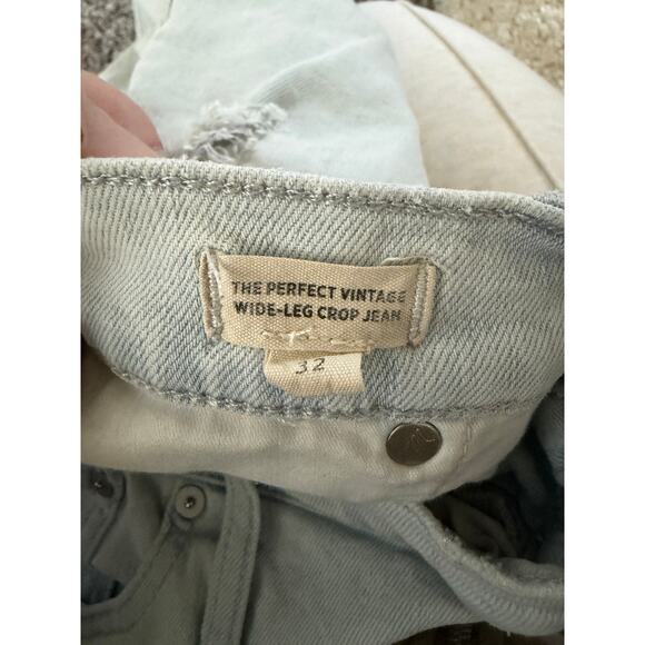 Madewell The Perfect Vintage Wide Leg Cropped Jean women's size 32 - Picture 7 of 8